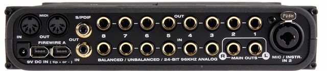 There's a vast array of outputs at the rear, only missing an ADAT socket